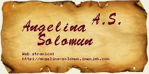 Angelina Solomun vizit kartica